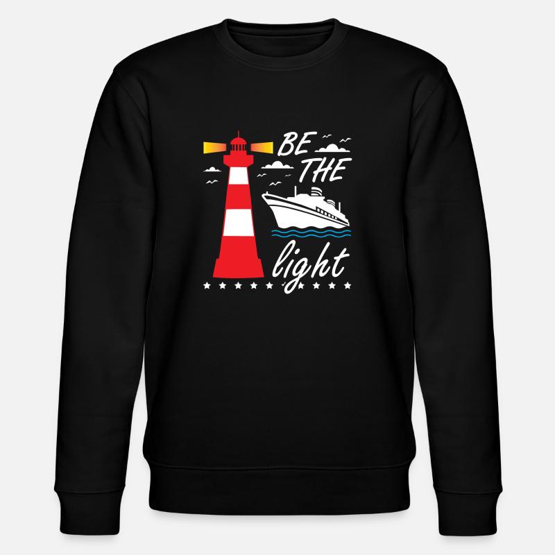 Be The Light Lighthouse - Stanley/Stella Unisex Bio-Sweatshirt CHANGER  - Schwarz