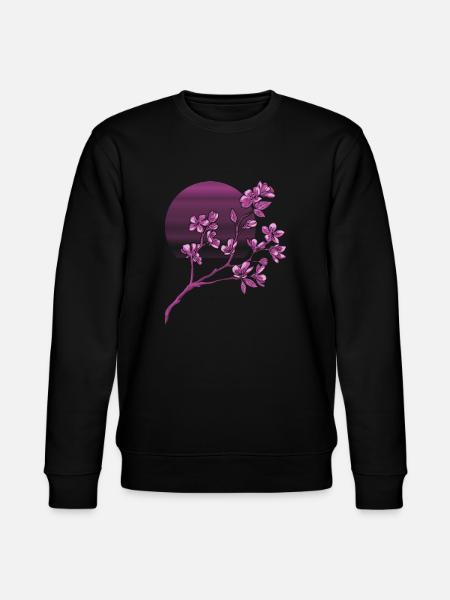 Japanese Cherry Blossom Sakura - Stanley/Stella CHANGER Unisex Organic Sweatshirt - black