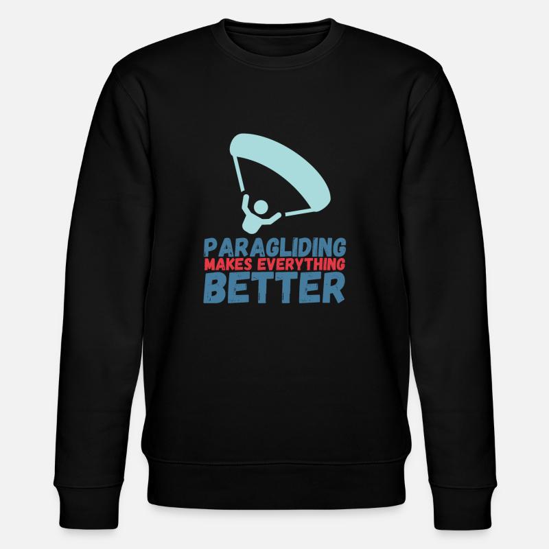 Paragliding Makes Everything Better - Stanley/Stella CHANGER Unisex Organic Sweatshirt - black