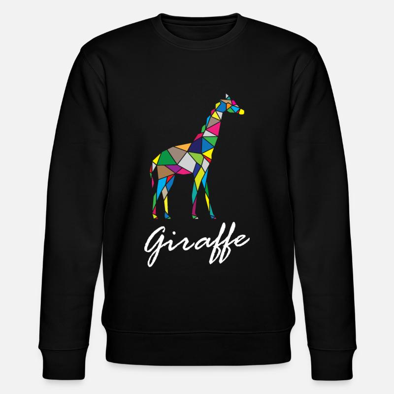 Girafe en origami - Sweat bio CHANGER Stanley/Stella Unisexe - noir
