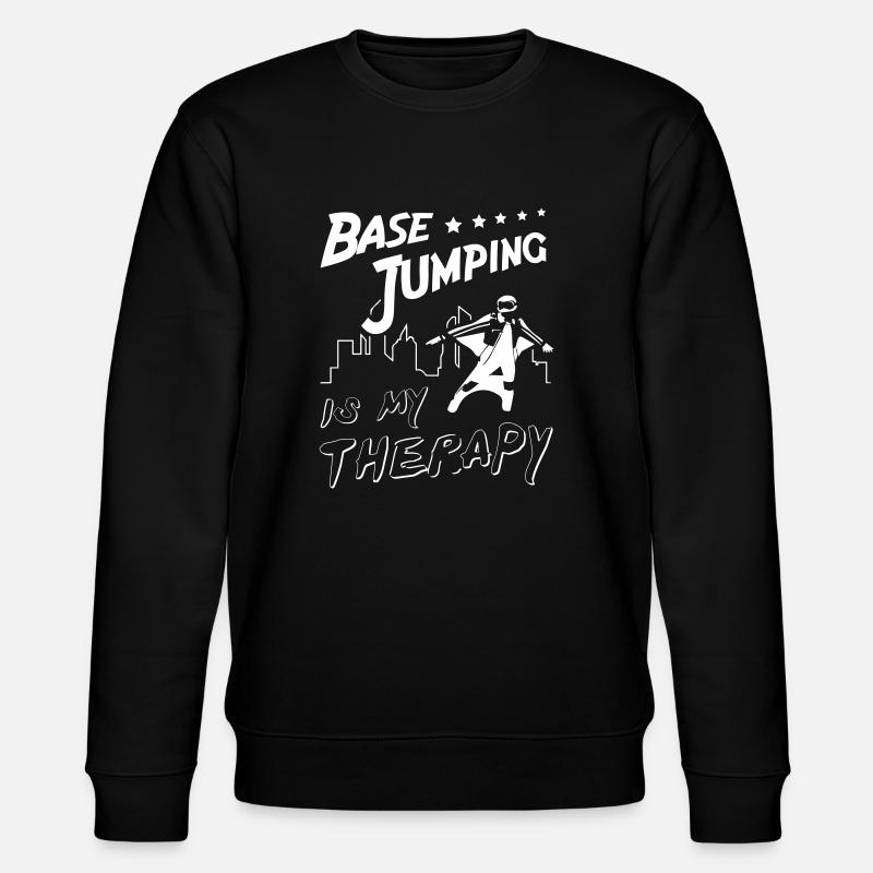 Base Jumping is My Therapy - Stanley/Stella CHANGER Unisex Organic Sweatshirt - black