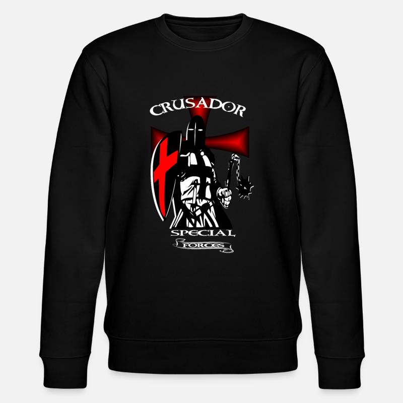 Chevalier Croisé Guerrier médiéval - Sweat bio CHANGER Stanley/Stella Unisexe - noir