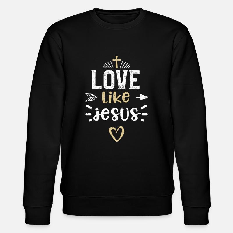 Aimer comme Jésus - Jésus - Sweat bio CHANGER Stanley/Stella Unisexe - noir