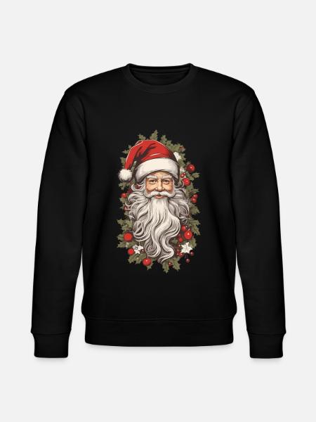 Nostalgischer Weihnachtszauber Weihnachtsmann - Stanley/Stella Unisex Bio-Sweatshirt CHANGER  - Schwarz