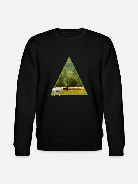sheep with shepherd - Stanley/Stella CHANGER Unisex Organic Sweatshirt - black