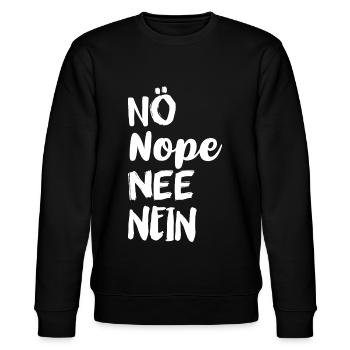 Nein - Stanley/Stella Unisex Bio-Sweatshirt CHANGER  - Schwarz - Vorne - Nik (191cm) & Marisol (170cm)