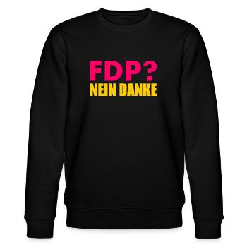 Fdp nein danke - Stanley/Stella Unisex Bio-Sweatshirt CHANGER  - Schwarz - Vorne - Nik (191cm) & Marisol (170cm)
