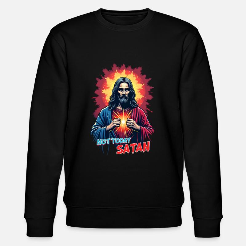Nicht heute, Satan - Stanley/Stella Unisex Bio-Sweatshirt CHANGER  - Schwarz