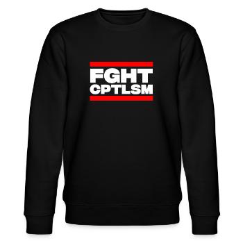 FGHT CPTLSM - Stanley/Stella Unisex Bio-Sweatshirt CHANGER  - Schwarz - Vorne - Nik (191cm) & Marisol (170cm)
