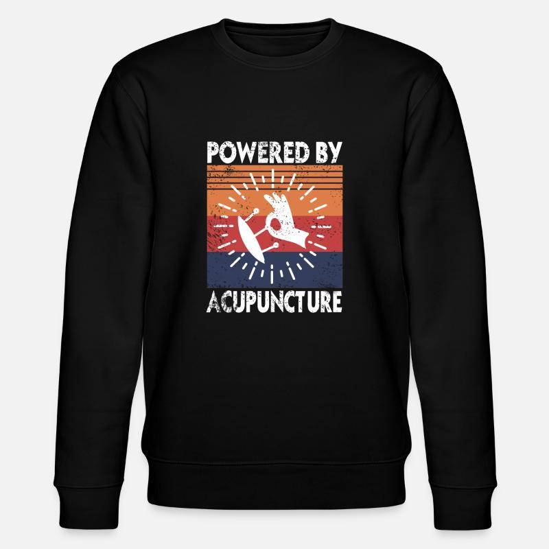Powered By Acupuncture - Stanley/Stella CHANGER Unisex Organic Sweatshirt - black