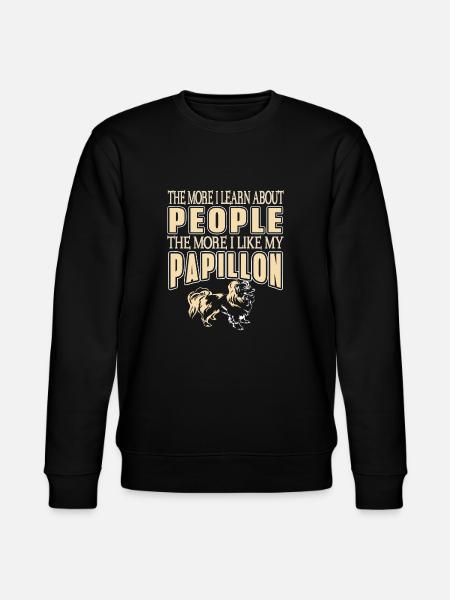 mer jeg lærer om mennesker, mer liker jeg P - Stanley/Stella CHANGER økologisk unisex-sweatshirt - svart