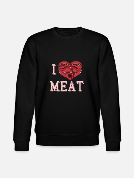 Ich liebe Fleisch - Stanley/Stella Unisex Bio-Sweatshirt CHANGER  - Schwarz