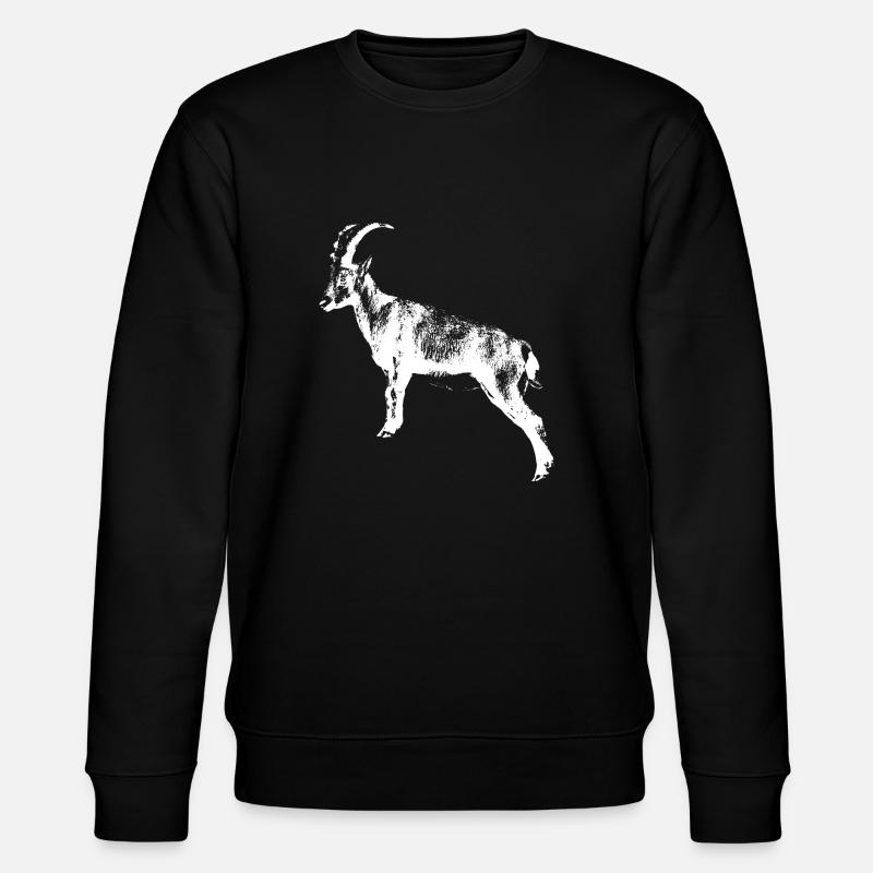 Steinbock - Stanley/Stella Unisex Bio-Sweatshirt CHANGER  - Schwarz