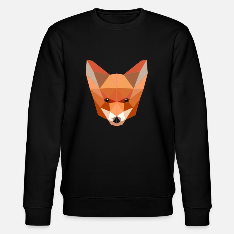 Fuchs Low Poly - Stanley/Stella Unisex Bio-Sweatshirt CHANGER  - Schwarz