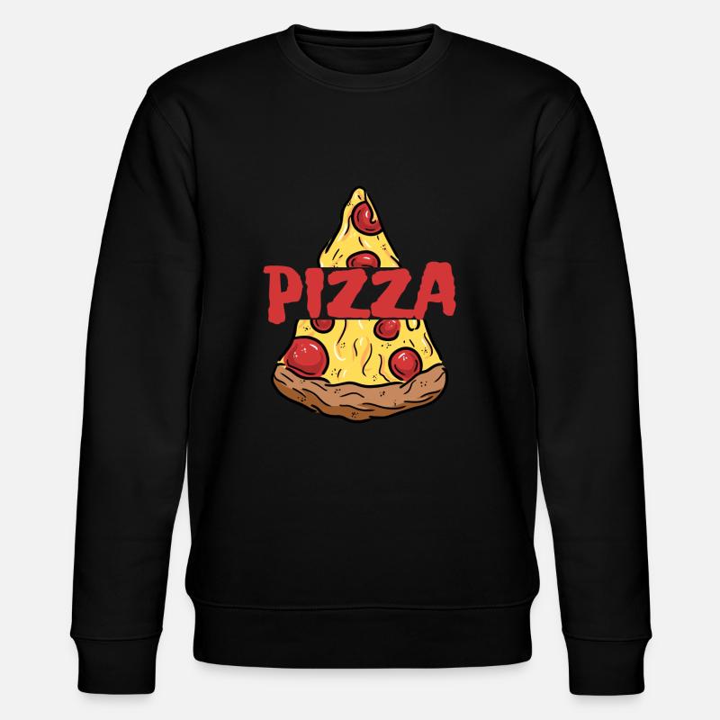 Pizza & Pizza Anteil - Stanley/Stella Unisex Bio-Sweatshirt CHANGER  - Schwarz