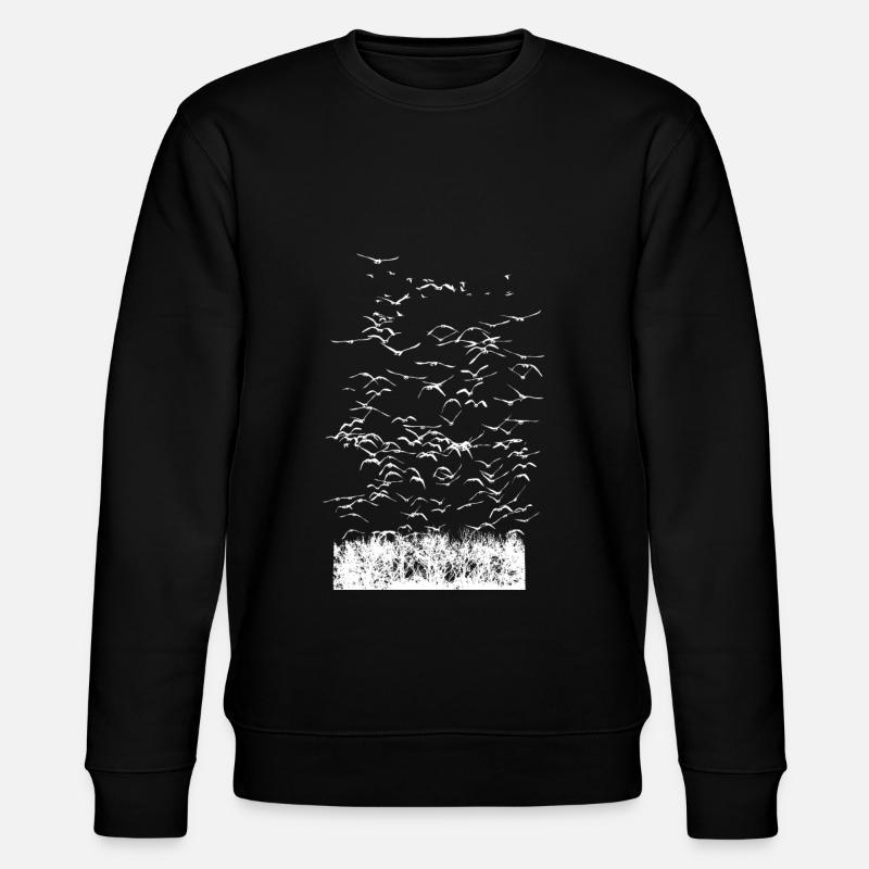 Wildgänse Wildgans Vogelschwarm - Stanley/Stella Unisex Bio-Sweatshirt CHANGER - Schwarz
