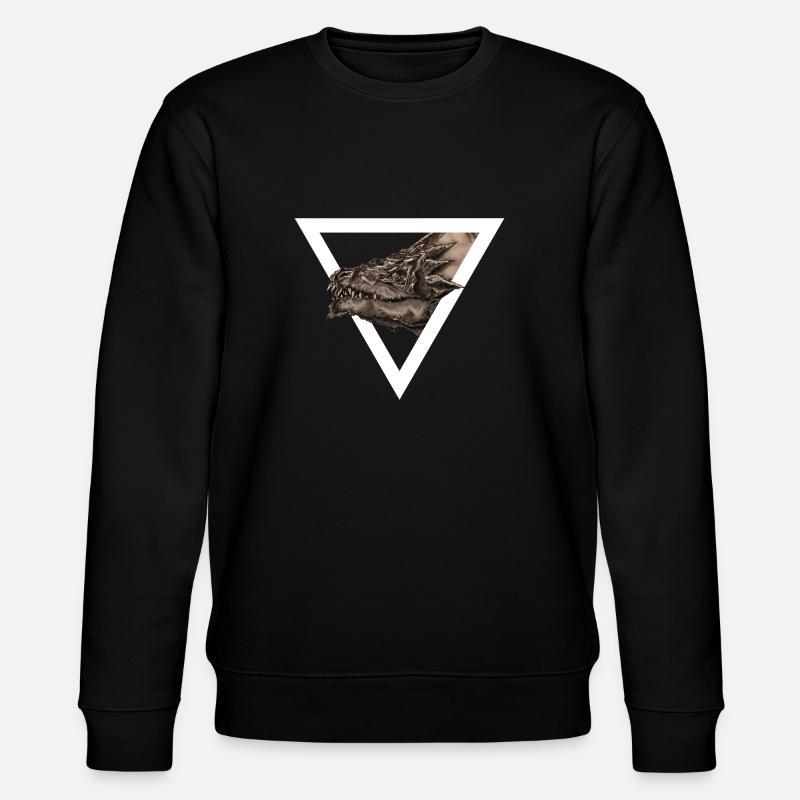 Dragon in the triangle - Stanley/Stella CHANGER Unisex Organic Sweatshirt - black