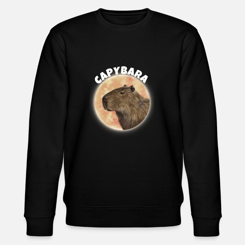 Capybara Moon - Stanley/Stella CHANGER Unisex Organic Sweatshirt - black