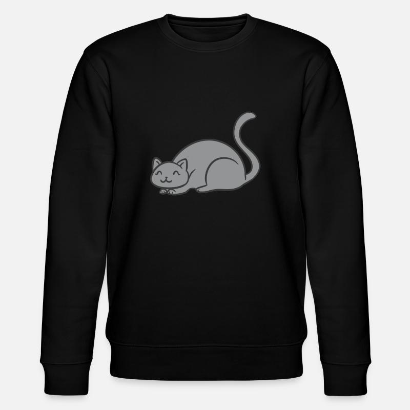 Chat endormi - Sweat bio CHANGER Stanley/Stella Unisexe - noir