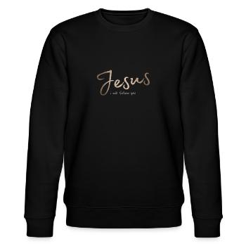 Jésus je te suivrai - Sweat bio CHANGER Stanley/Stella Unisexe - noir - Devant - Nik (191cm) & Marisol (170cm)