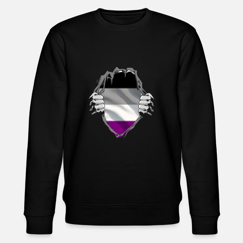 ASEXUAL - Pride Flag - Stanley/Stella CHANGER Unisex Organic Sweatshirt - black