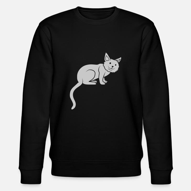 Chaton mignon assis mignon - Sweat bio CHANGER Stanley/Stella Unisexe - noir