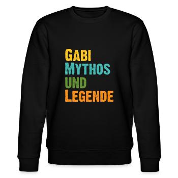 Gabi, die Frau der Mythos die Legende Geburtstag - Stanley/Stella Unisex Bio-Sweatshirt CHANGER  - Schwarz - Vorne - Nik (191cm) & Marisol (170cm)
