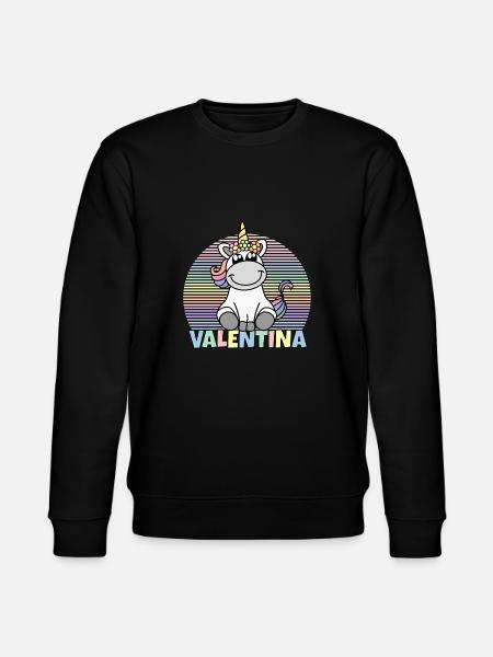 Valentina Unicorno Nome - Felpa ecologica unisex CHANGER di Stanley/Stella - nero