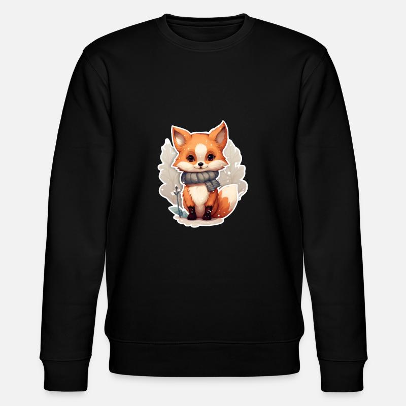 Fox in winter look - Stanley/Stella CHANGER Unisex Organic Sweatshirt - black