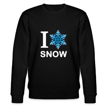 Ich liebe Schnee - Stanley/Stella Unisex Bio-Sweatshirt CHANGER  - Schwarz - Vorne - Nik (191cm) & Marisol (170cm)