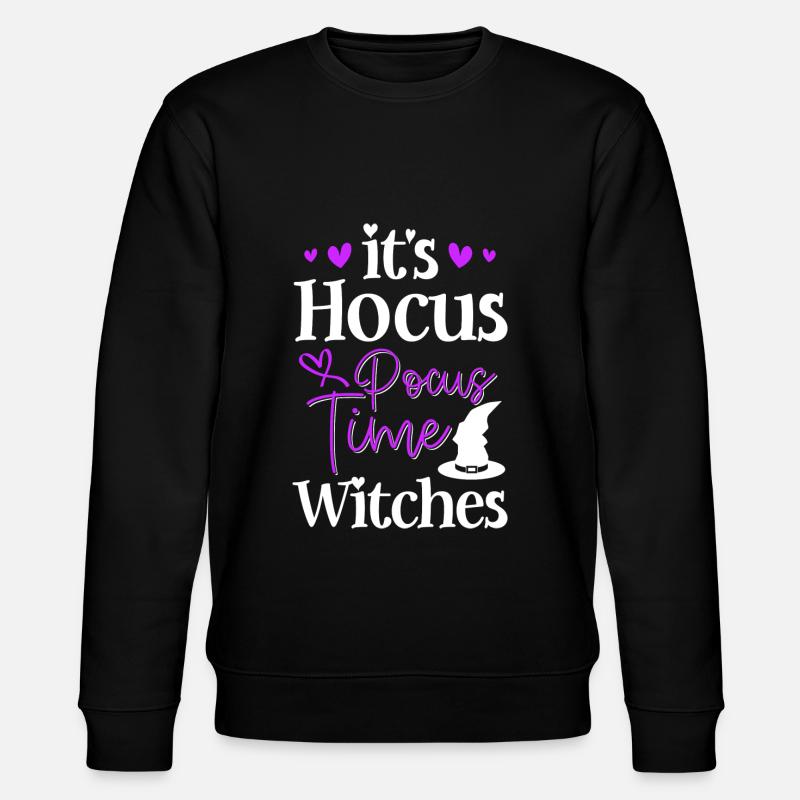 Witch Halloween Broom - Stanley/Stella CHANGER Unisex Organic Sweatshirt - black