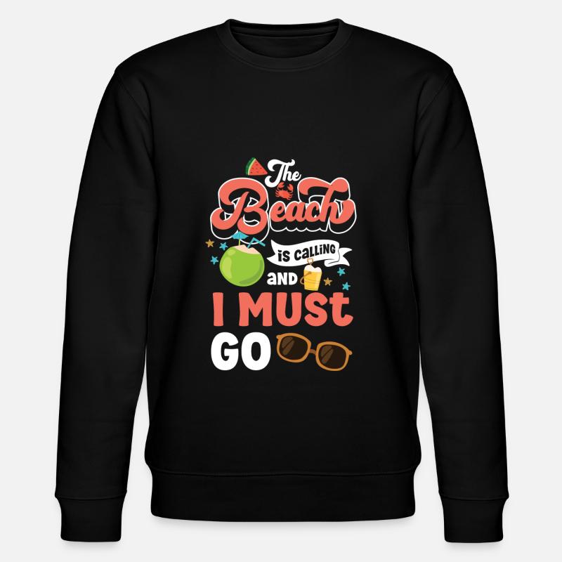 Plage Vagues Brise - Sweat bio CHANGER Stanley/Stella Unisexe - noir