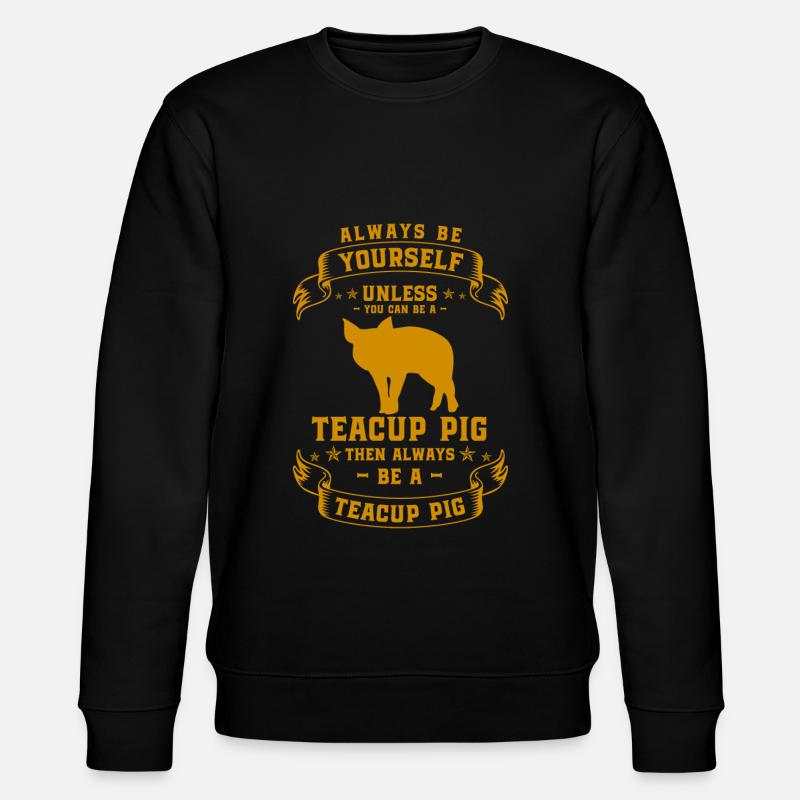 Cochon Teacup - Sweat bio CHANGER Stanley/Stella Unisexe - noir