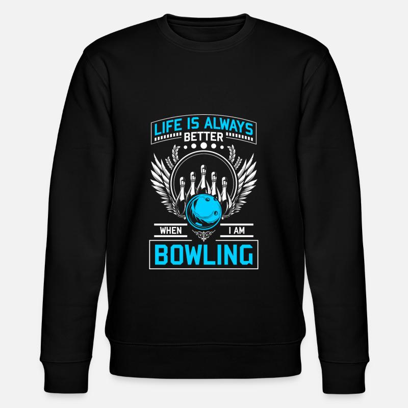 Bowling Ball Bowling Team - Stanley/Stella CHANGER Unisex Organic Sweatshirt - black