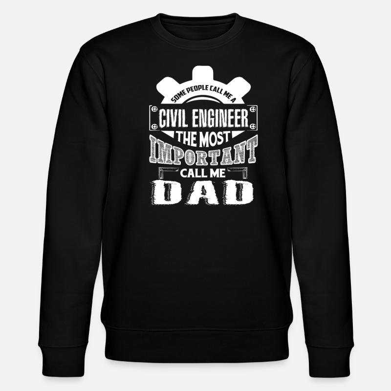 Civil Engineer Civil Engineer Dad - Stanley/Stella CHANGER Unisex Organic Sweatshirt - black