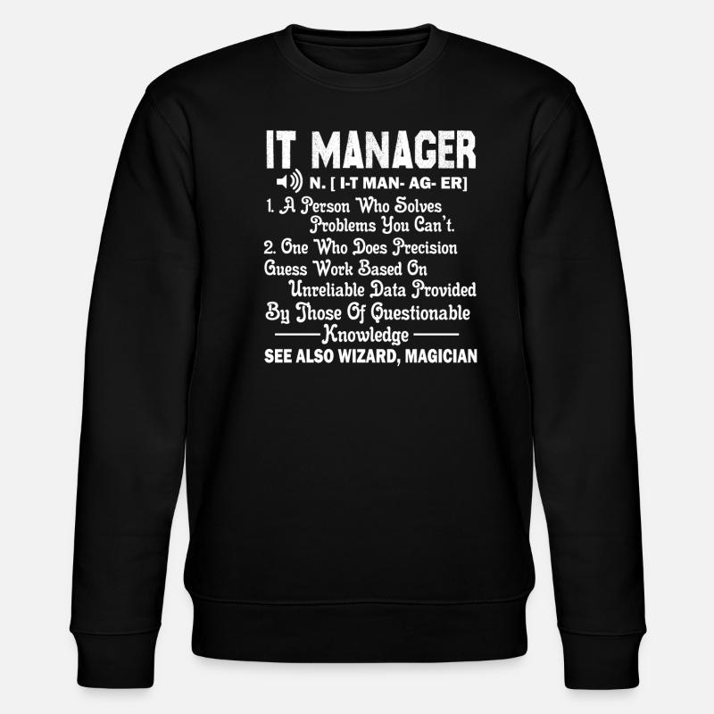 IT Manager IT Manager Definition - Stanley/Stella Unisex Bio-Sweatshirt CHANGER  - Schwarz