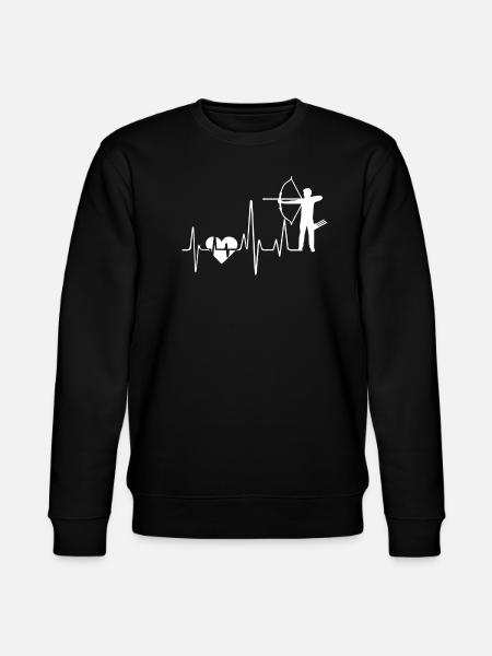 Archery Archery Heartbeat - Stanley/Stella CHANGER Unisex Organic Sweatshirt - black