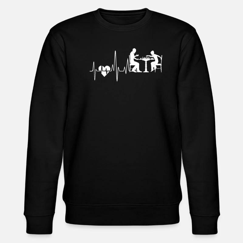 Chess Chess Heartbeat - Stanley/Stella CHANGER Unisex Organic Sweatshirt - black