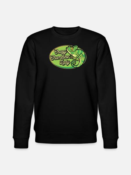 Crazy Chameleon Lady Panther Veiled - Stanley/Stella CHANGER Unisex Organic Sweatshirt - black