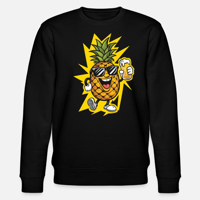 Ananas Bier - Stanley/Stella Unisex Bio-Sweatshirt CHANGER  - Schwarz