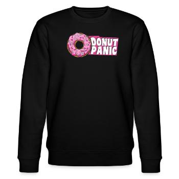 Donut Panic Donut glasierter Maker Liebhaber Donut - Stanley/Stella Unisex Bio-Sweatshirt CHANGER  - Schwarz - Vorne - Nik (191cm) & Marisol (170cm)