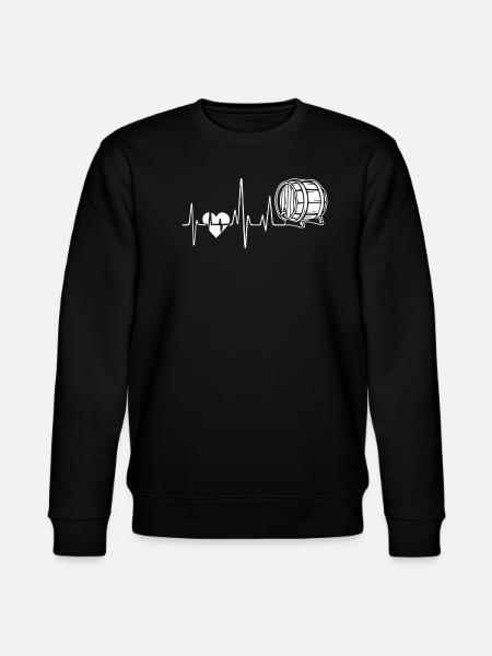 Beer Brewing Beer Brewing Heartbeat - Stanley/Stella CHANGER Unisex Organic Sweatshirt - black