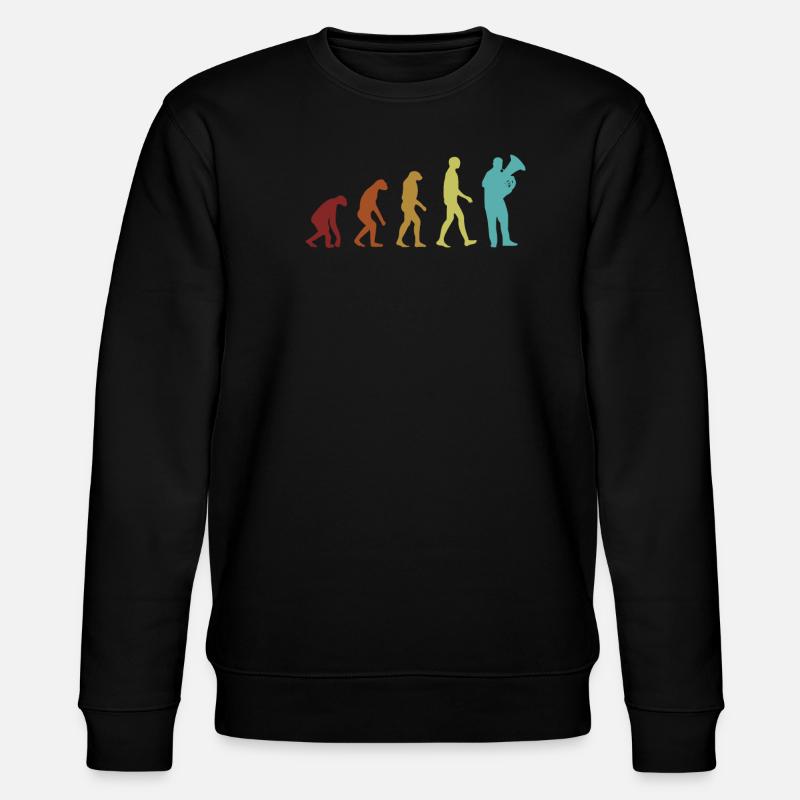 Euphonist Evolution Euphonist Euphoniumist Spieler - Stanley/Stella Unisex Bio-Sweatshirt CHANGER  - Schwarz