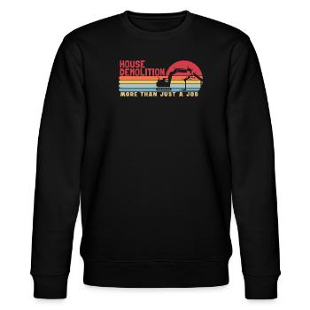 House Demolition more than a Job Experts House - Stanley/Stella CHANGER Unisex Organic Sweatshirt - black - Front - Nik (191cm) & Marisol (170cm)