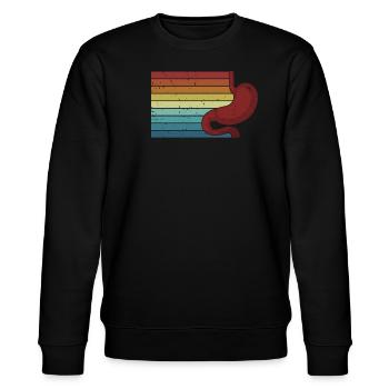 Retro Bariatrischer Gastroenterologe Magenchirurg - Stanley/Stella Unisex Bio-Sweatshirt CHANGER  - Schwarz - Vorne - Nik (191cm) & Marisol (170cm)