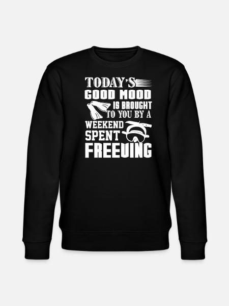 Freediving Weekend Spent Freediving - Stanley/Stella CHANGER Unisex Organic Sweatshirt - black