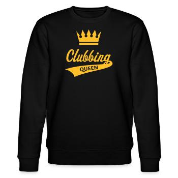 Clubbing Queen (Fête / Célébrations / Danse / Or) - Sweat bio CHANGER Stanley/Stella Unisexe - noir - Devant - Nik (191cm) & Marisol (170cm)