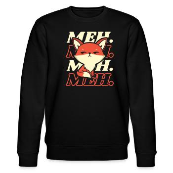 Meh Caninae Rotfuchs Canidae Fuchs Liebhaber Fuchs - Stanley/Stella Unisex Bio-Sweatshirt CHANGER  - Schwarz - Vorne - Nik (191cm) & Marisol (170cm)