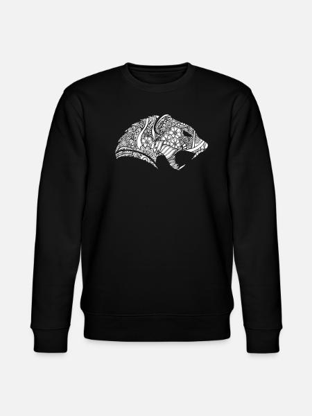 Mongoose Mongoose Floral Pattern - Stanley/Stella CHANGER Unisex Organic Sweatshirt - black