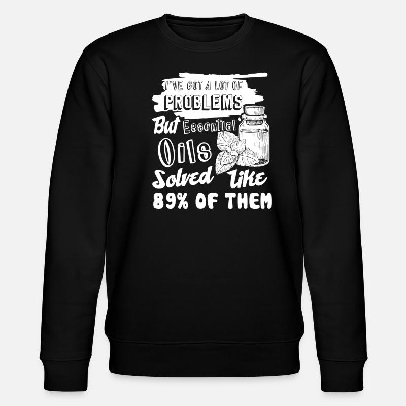 Essential Oil Funny Essential - Stanley/Stella CHANGER Unisex Organic Sweatshirt - black